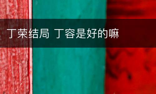 丁荣结局 丁容是好的嘛