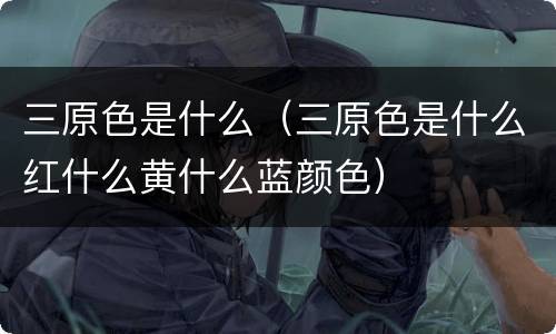 三原色是什么（三原色是什么红什么黄什么蓝颜色）