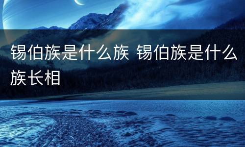 锡伯族是什么族 锡伯族是什么族长相