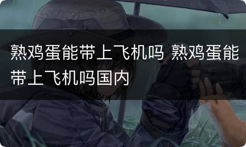 熟鸡蛋能带上飞机吗 熟鸡蛋能带上飞机吗国内