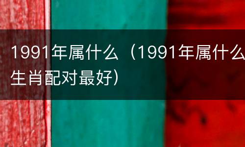 1991年属什么（1991年属什么生肖配对最好）