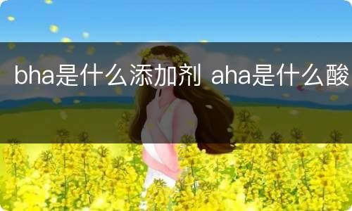 bha是什么添加剂 aha是什么酸