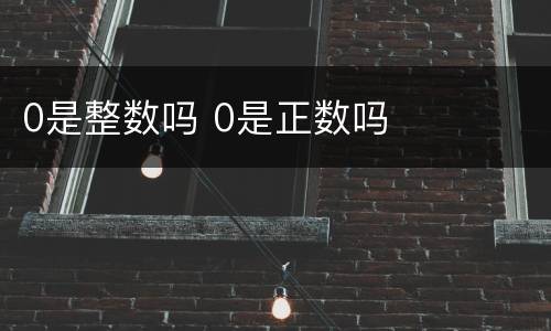 0是整数吗 0是正数吗