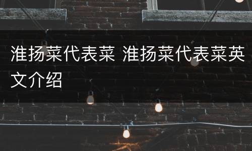 淮扬菜代表菜 淮扬菜代表菜英文介绍