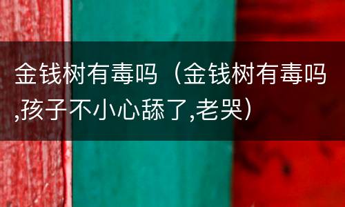 金钱树有毒吗（金钱树有毒吗,孩子不小心舔了,老哭）