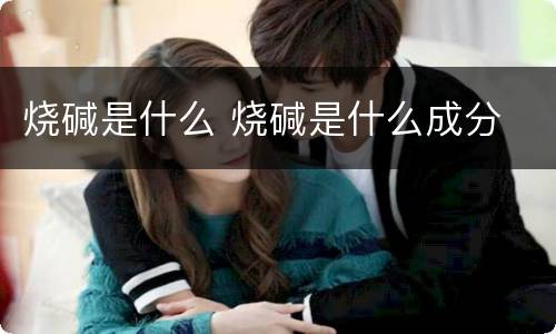 烧碱是什么 烧碱是什么成分