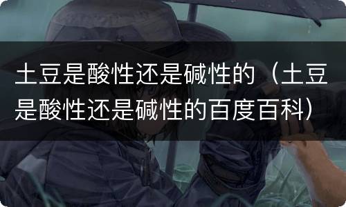 土豆是酸性还是碱性的（土豆是酸性还是碱性的百度百科）