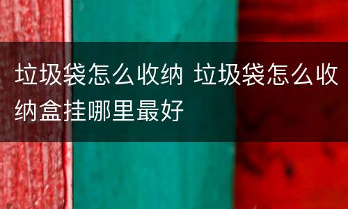 垃圾袋怎么收纳 垃圾袋怎么收纳盒挂哪里最好