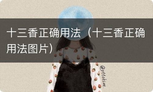 十三香正确用法（十三香正确用法图片）