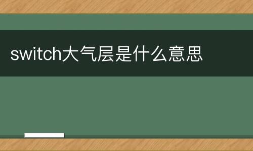 switch大气层是什么意思