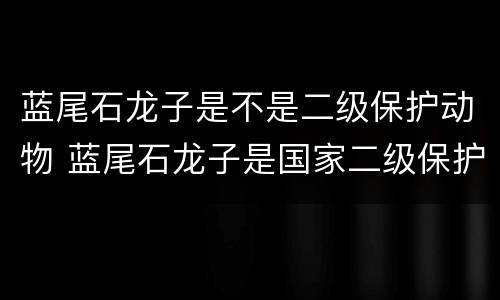 蓝尾石龙子是不是二级保护动物 蓝尾石龙子是国家二级保护动物吗