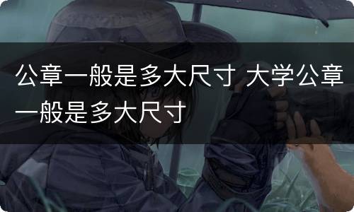 公章一般是多大尺寸 大学公章一般是多大尺寸
