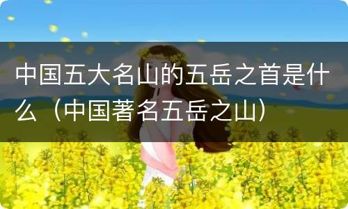 中国五大名山的五岳之首是什么（中国著名五岳之山）