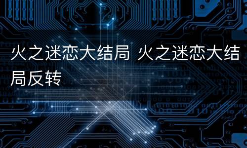 火之迷恋大结局 火之迷恋大结局反转