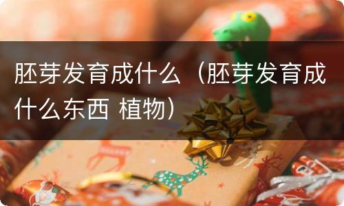 胚芽发育成什么（胚芽发育成什么东西 植物）