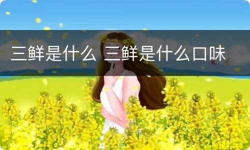 三鲜是什么 三鲜是什么口味