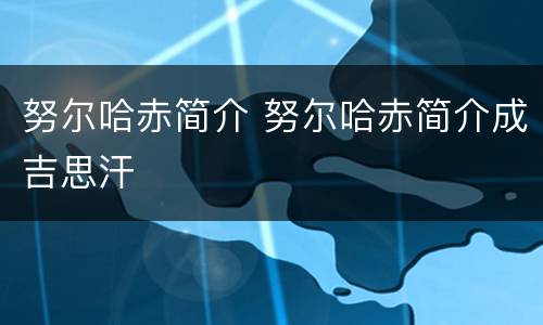 努尔哈赤简介 努尔哈赤简介成吉思汗