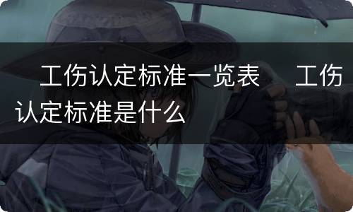 ​工伤认定标准一览表 ​工伤认定标准是什么