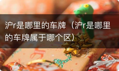 沪r是哪里的车牌（沪r是哪里的车牌属于哪个区）