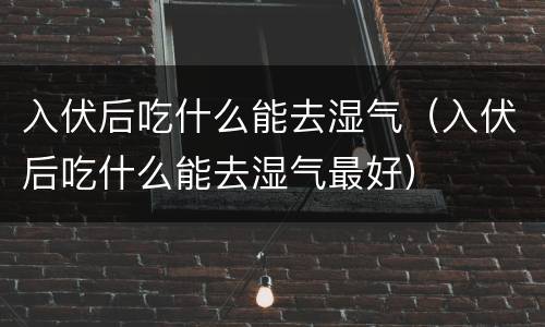 入伏后吃什么能去湿气（入伏后吃什么能去湿气最好）