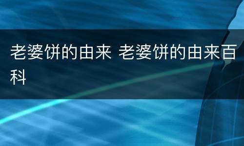 老婆饼的由来 老婆饼的由来百科