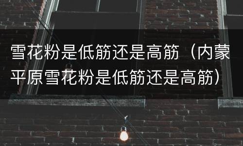 雪花粉是低筋还是高筋（内蒙平原雪花粉是低筋还是高筋）