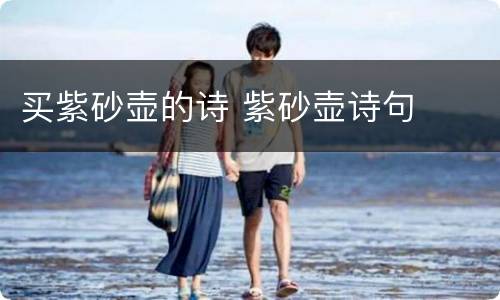 买紫砂壶的诗 紫砂壶诗句
