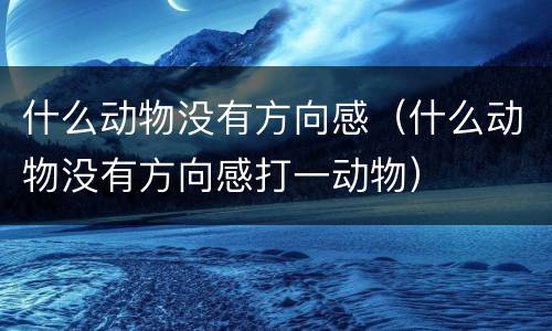 什么动物没有方向感（什么动物没有方向感打一动物）