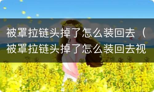 被罩拉链头掉了怎么装回去（被罩拉链头掉了怎么装回去视频）