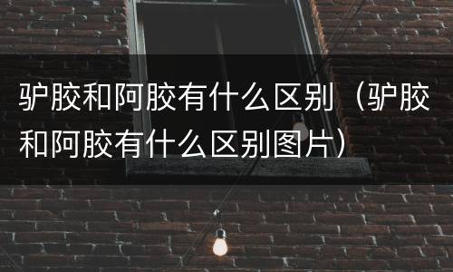 驴胶和阿胶有什么区别（驴胶和阿胶有什么区别图片）
