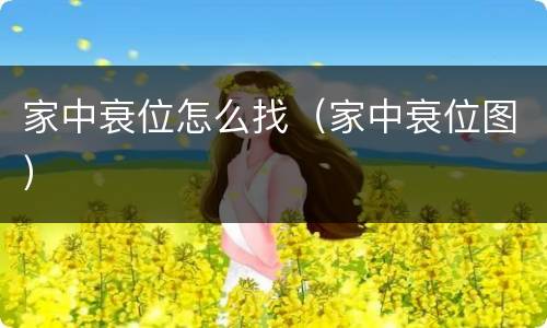 家中衰位怎么找（家中衰位图）