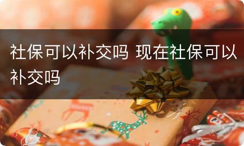 社保可以补交吗 现在社保可以补交吗
