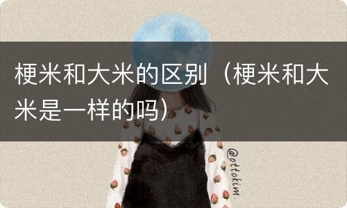 梗米和大米的区别（梗米和大米是一样的吗）