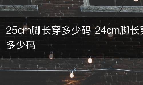 25cm脚长穿多少码 24cm脚长穿多少码