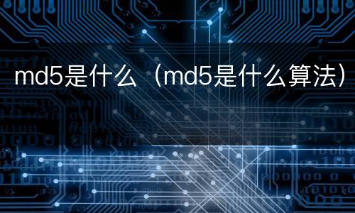 md5是什么（md5是什么算法）