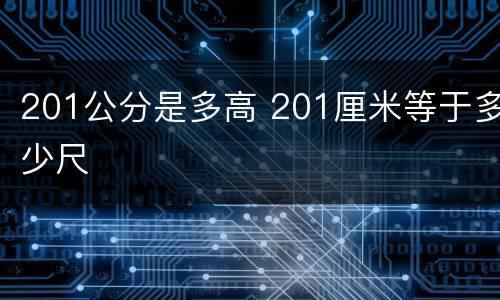 201公分是多高 201厘米等于多少尺