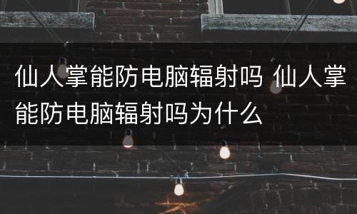 仙人掌能防电脑辐射吗 仙人掌能防电脑辐射吗为什么