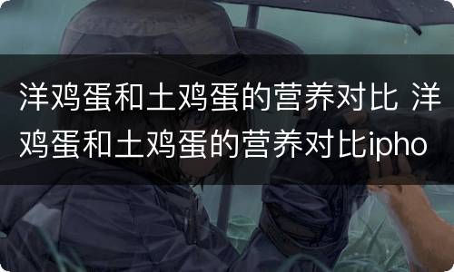 洋鸡蛋和土鸡蛋的营养对比 洋鸡蛋和土鸡蛋的营养对比iphone自带天气打开没有显示