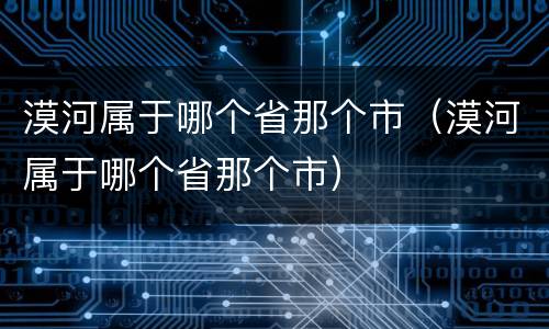 漠河属于哪个省那个市（漠河属于哪个省那个市）