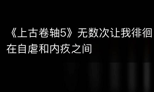 《上古卷轴5》无数次让我徘徊在自虐和内疚之间