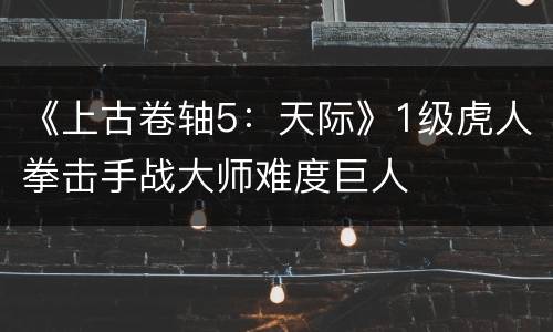 《上古卷轴5：天际》1级虎人拳击手战大师难度巨人