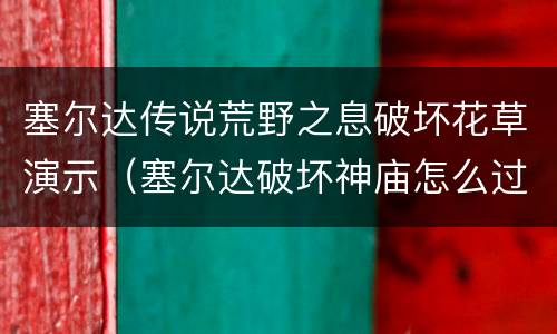 塞尔达传说荒野之息破坏花草演示（塞尔达破坏神庙怎么过）