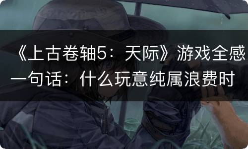 《上古卷轴5：天际》游戏全感一句话：什么玩意纯属浪费时间