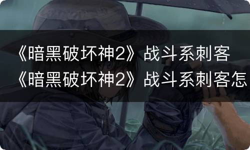 《暗黑破坏神2》战斗系刺客 《暗黑破坏神2》战斗系刺客怎么玩