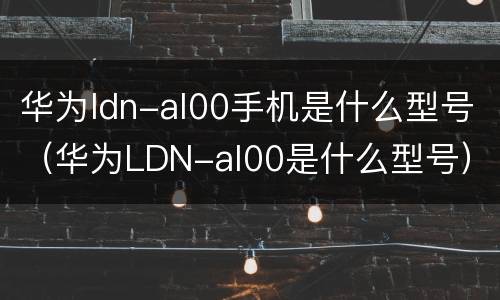 华为ldn-al00手机是什么型号（华为LDN-al00是什么型号）