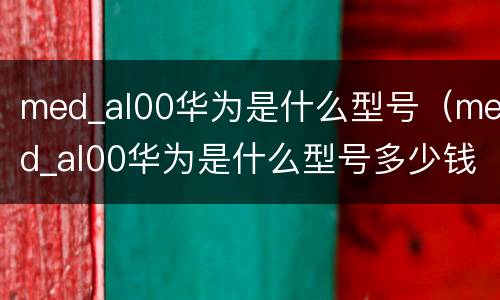 med_al00华为是什么型号（med_al00华为是什么型号多少钱）