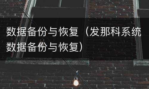 数据备份与恢复（发那科系统数据备份与恢复）