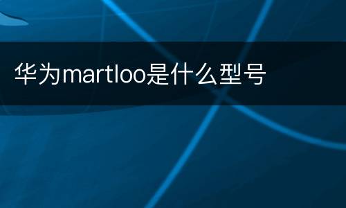 华为martloo是什么型号