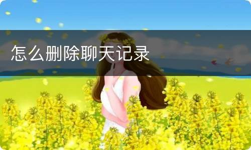 怎么删除聊天记录
