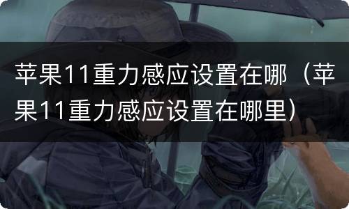 苹果11重力感应设置在哪（苹果11重力感应设置在哪里）